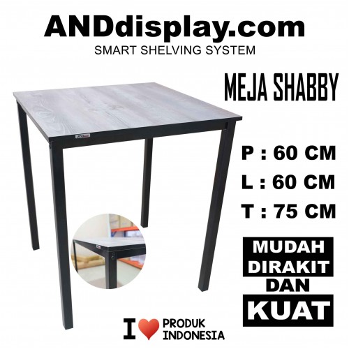 MEJA SHABBY 60 X 60 CM